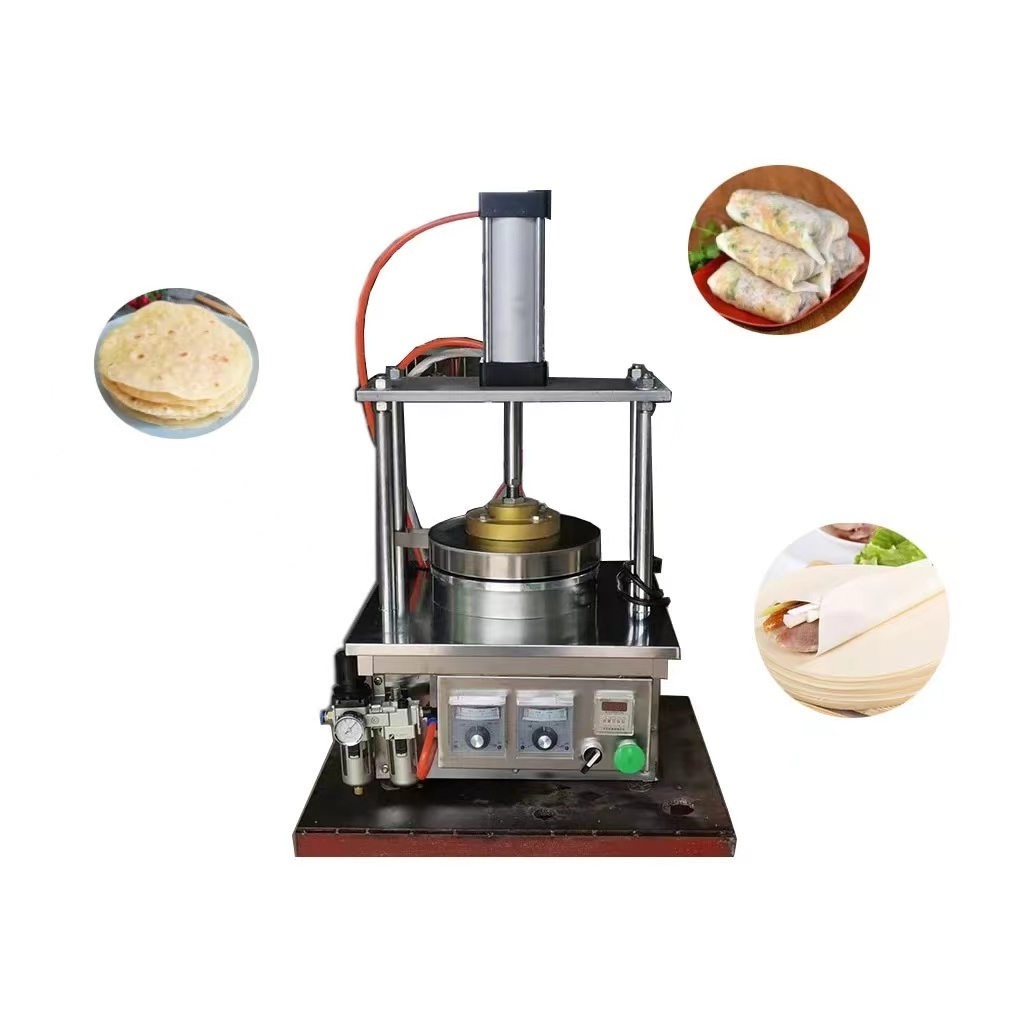 Platen diameter 300mm Stainless steel compressed tortillas, flour tortilla press crepe maker with  heating, cooking function