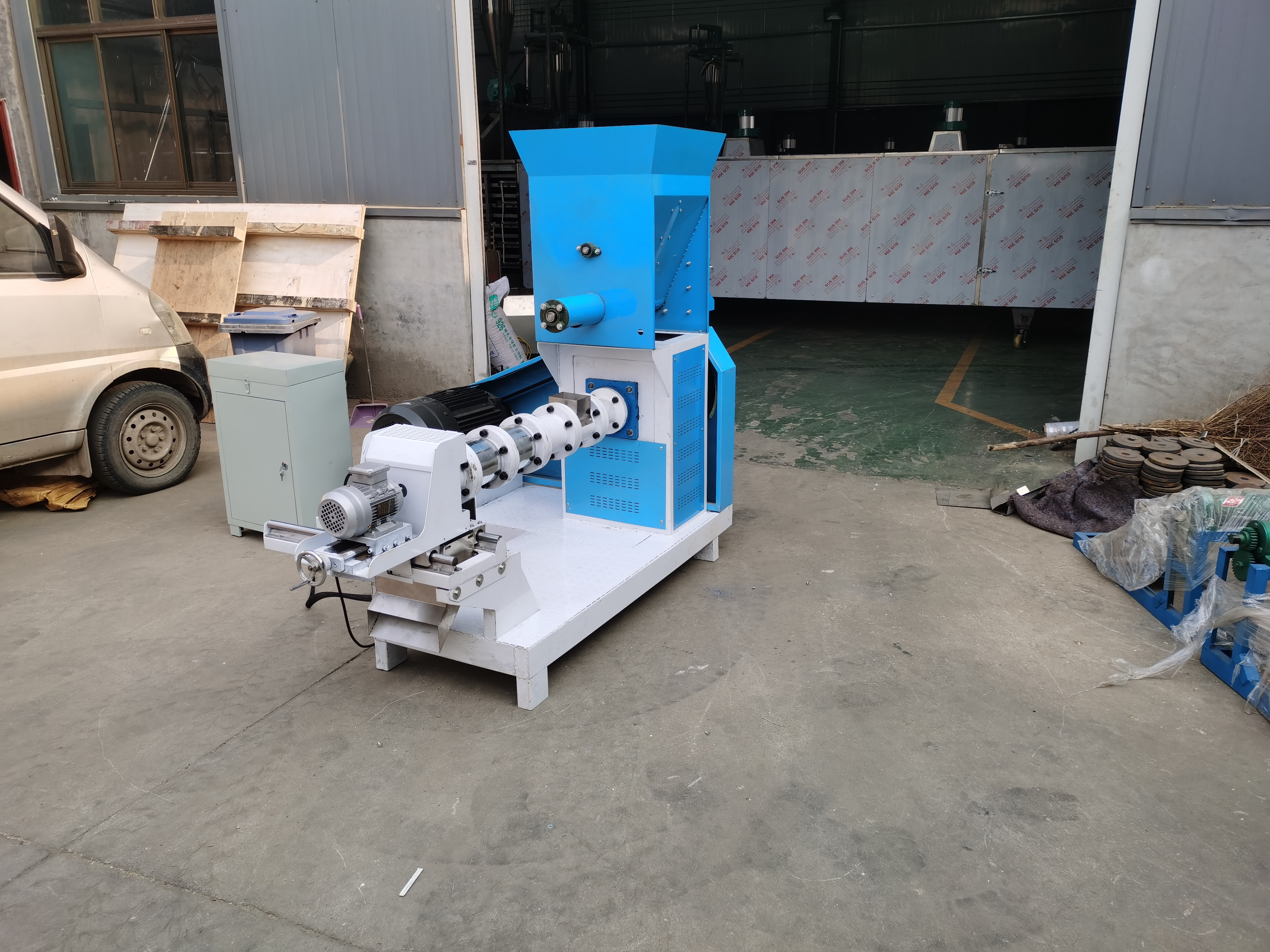 300-400kg/hour automatic dog food extruder / floating fish feed pellet machine HJ-FFP300