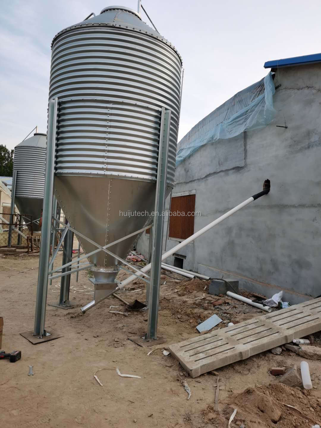 Nice Prices Galvanized Grain Seeds Feed 12 ton grain corn storage silo