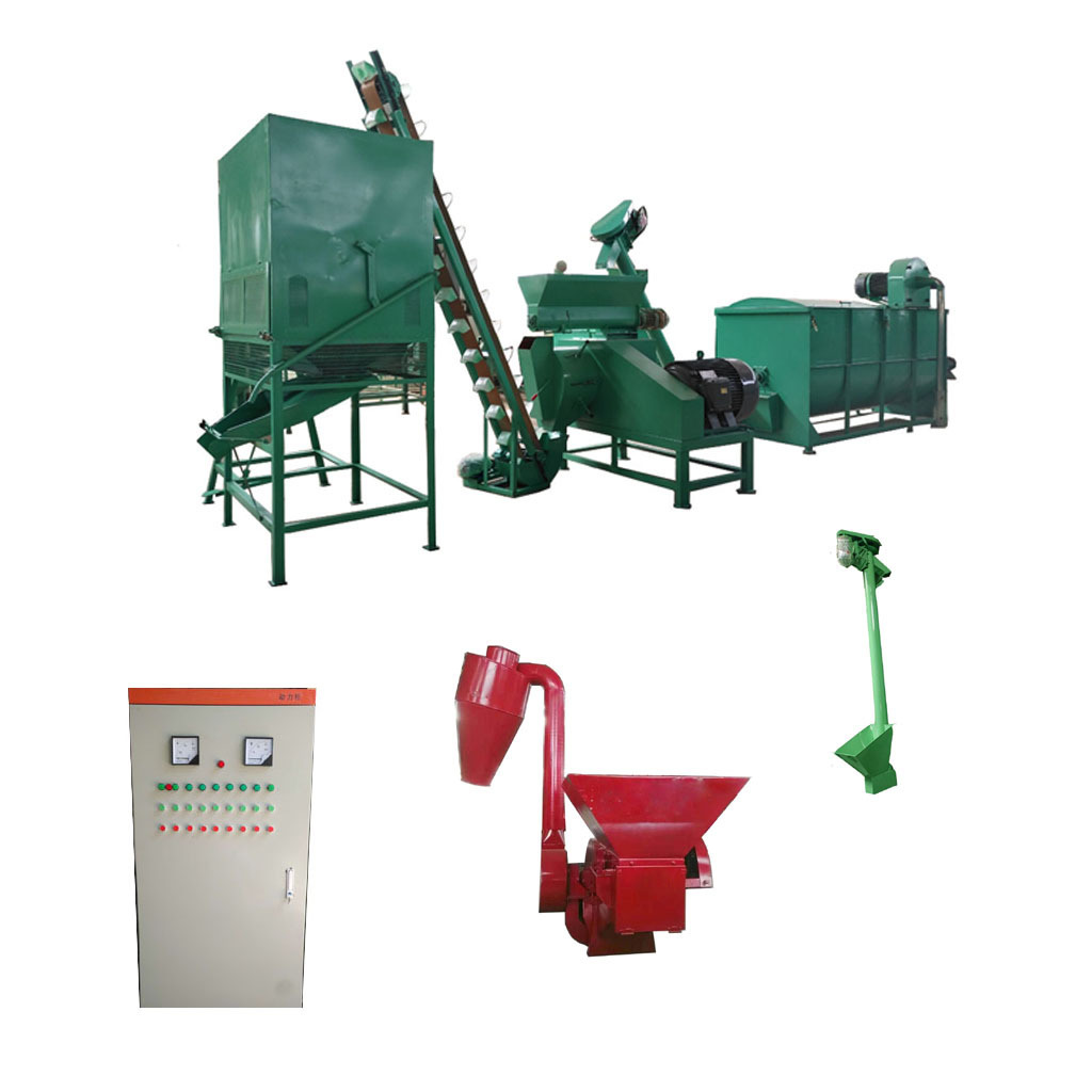 Small cow cattle pallet animal feed processing line poultry feed pellet making machine / barley chicken feed production line