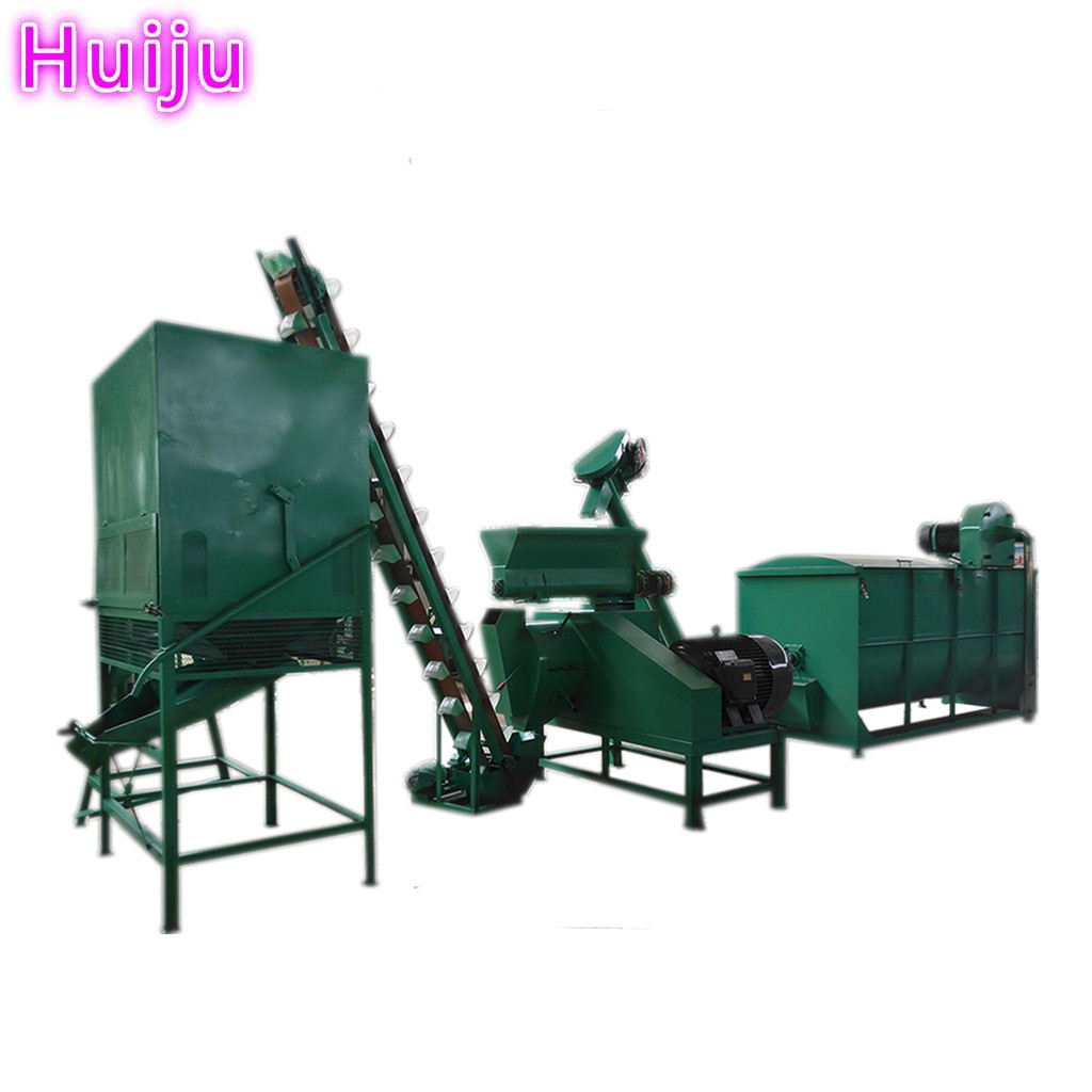 Small cow cattle pallet animal feed processing line poultry feed pellet making machine / barley chicken feed production line