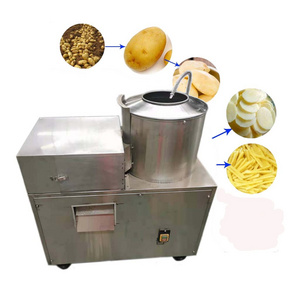 Semi-automatic  french fries potato chips making cutting Blanching frying flavouring machine/potato production line price