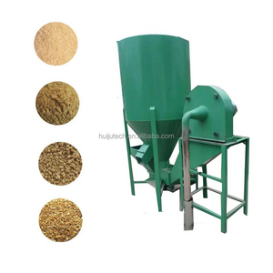 Chicken farm feed crusher 500kg/hour corn mixer mill price HJ-GL500  vertical grinder mixer and machine/poultry feed hammer mill