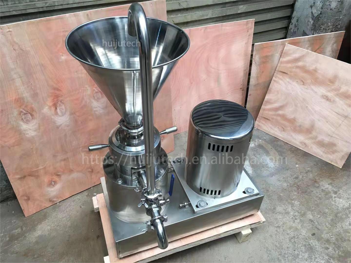 50Kg/h Automatic food grade stainless steel peanut butter grinder /fruit jam making machine/tahini machine HJ-MS50