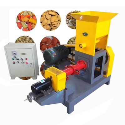 100-150kg/hour floating fish feed pelletizing machine pet food extruder HJ-FFP100