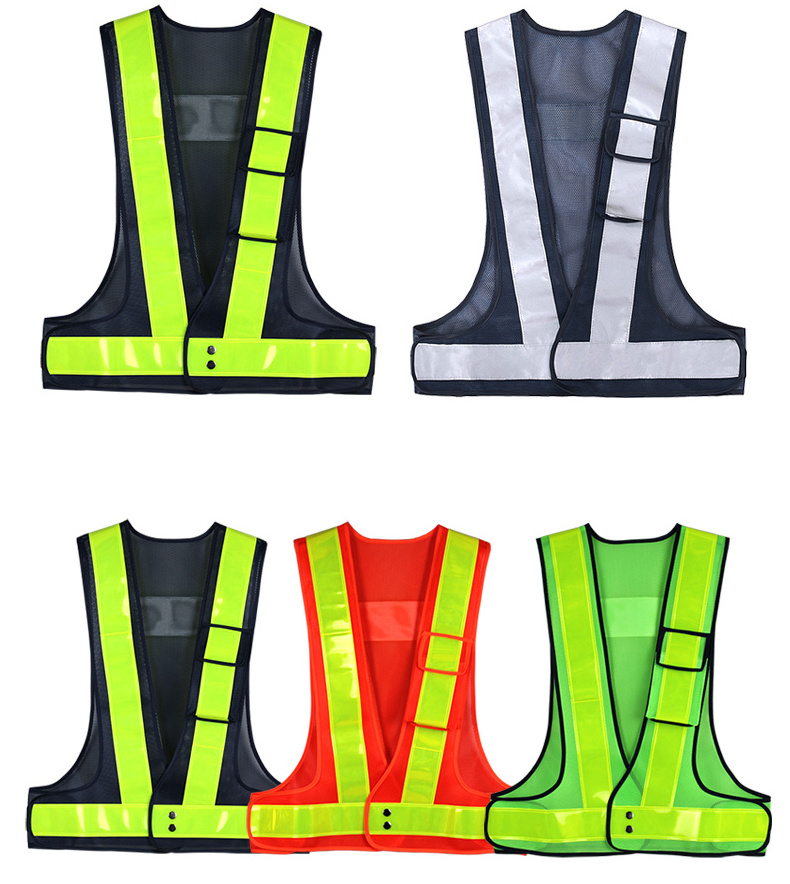 Men Woman High Visibility V Safety Vest Work Vest Work Wear Construction Engineer Reflective Vest