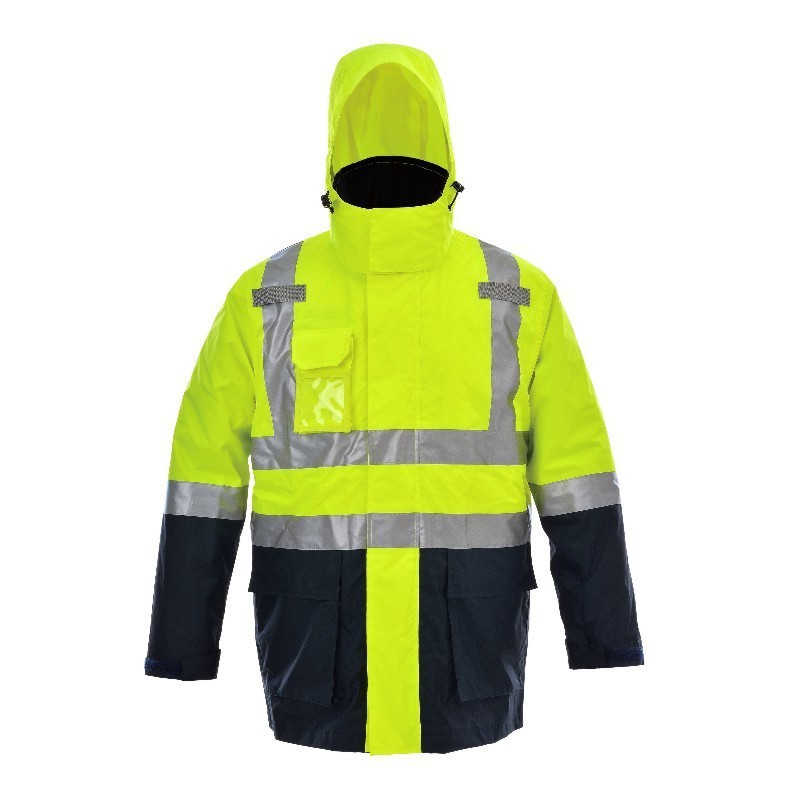 High Visibility Reflective Winter Safety Jacket Insulated Parka ANSI Compliant Warm Winter Work Jacket