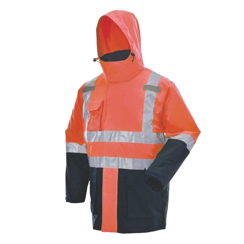 High Visibility Reflective Winter Safety Jacket Insulated Parka ANSI Compliant Warm Winter Work Jacket