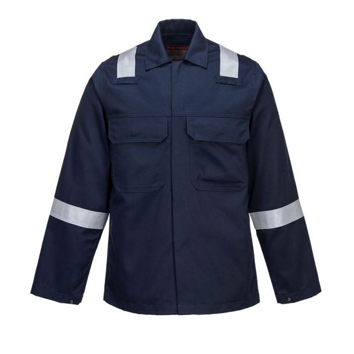 Factory Hi Vis Full Cotton Navy Blue Work Wear Jacket men