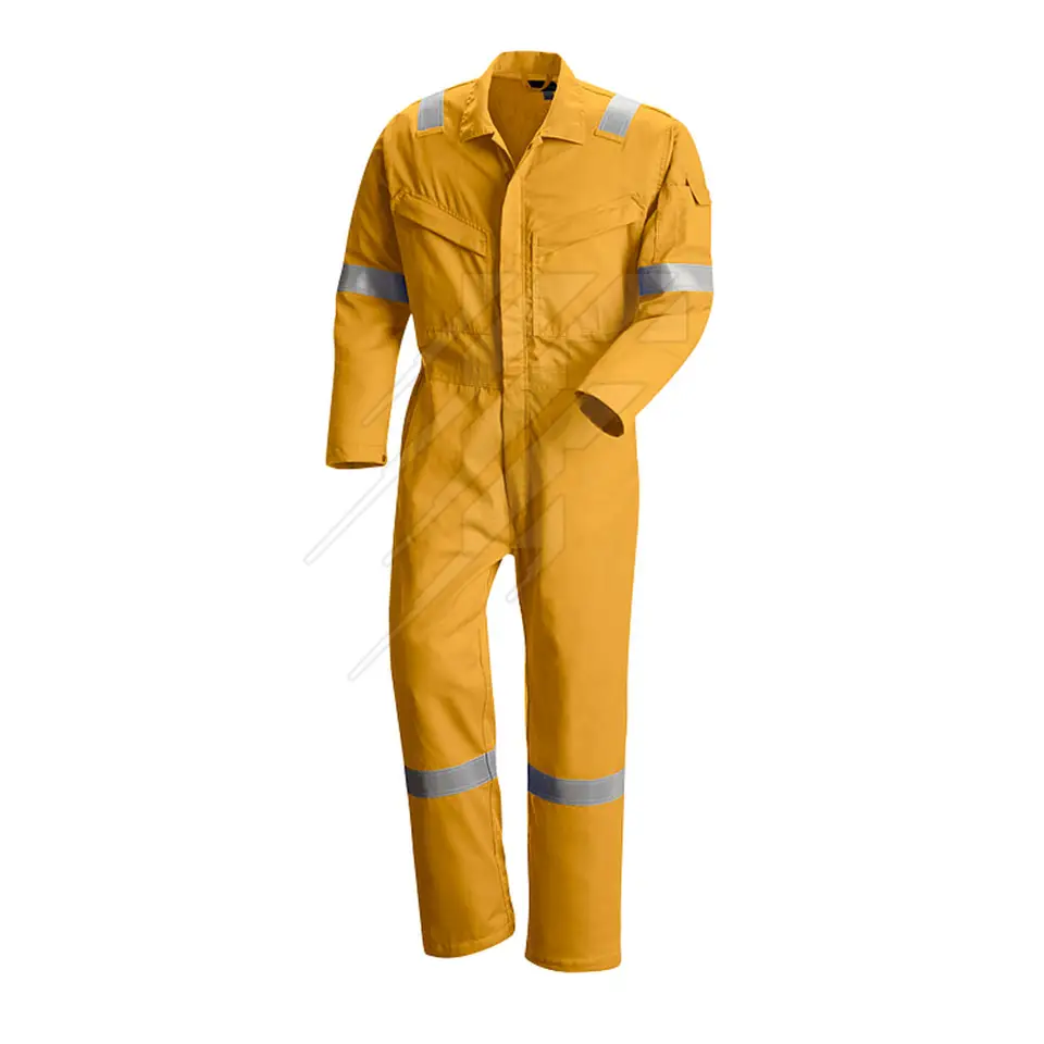 PPE Workwear Manufacturer Hi Vis Safety Fire Proof Safety Clothing 100% Cotton Flame Retardant Anti Static Coveralls