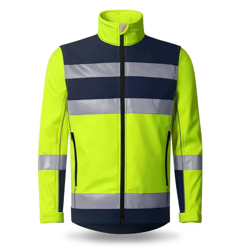 Hi Vis Work Jackets Men Winter Reflective Safety Clothing Construction Winter Fleece Lined Jackets Manufacturer