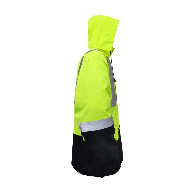 Traffic Winter  Hi Vis road Safety Jacket High Visibility Workwear Reflective Safety Jackets With Pockets For Unisex