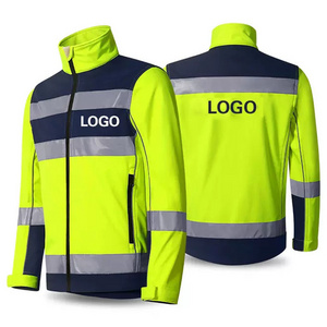 Hi Vis Work Jackets Men Winter Reflective Safety Clothing Construction Winter Fleece Lined Jackets Manufacturer