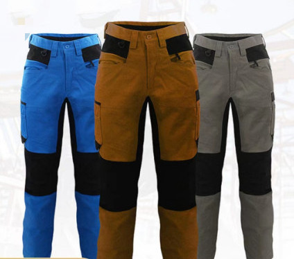 Wholesale Customized Cargo Pants Multi-pockets workwear pants Mens Safety  Double Knee Work Pants For Men