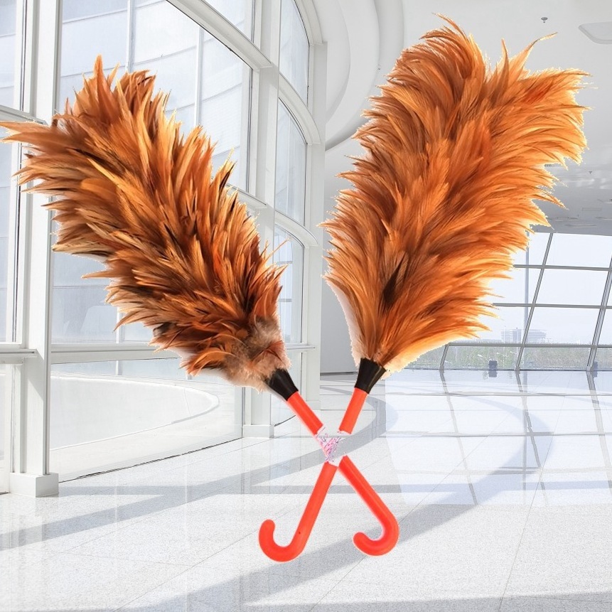 Chicken feather duster self-sold wholesale and retail household mini feather blanket cleaning broom small hook feather duster