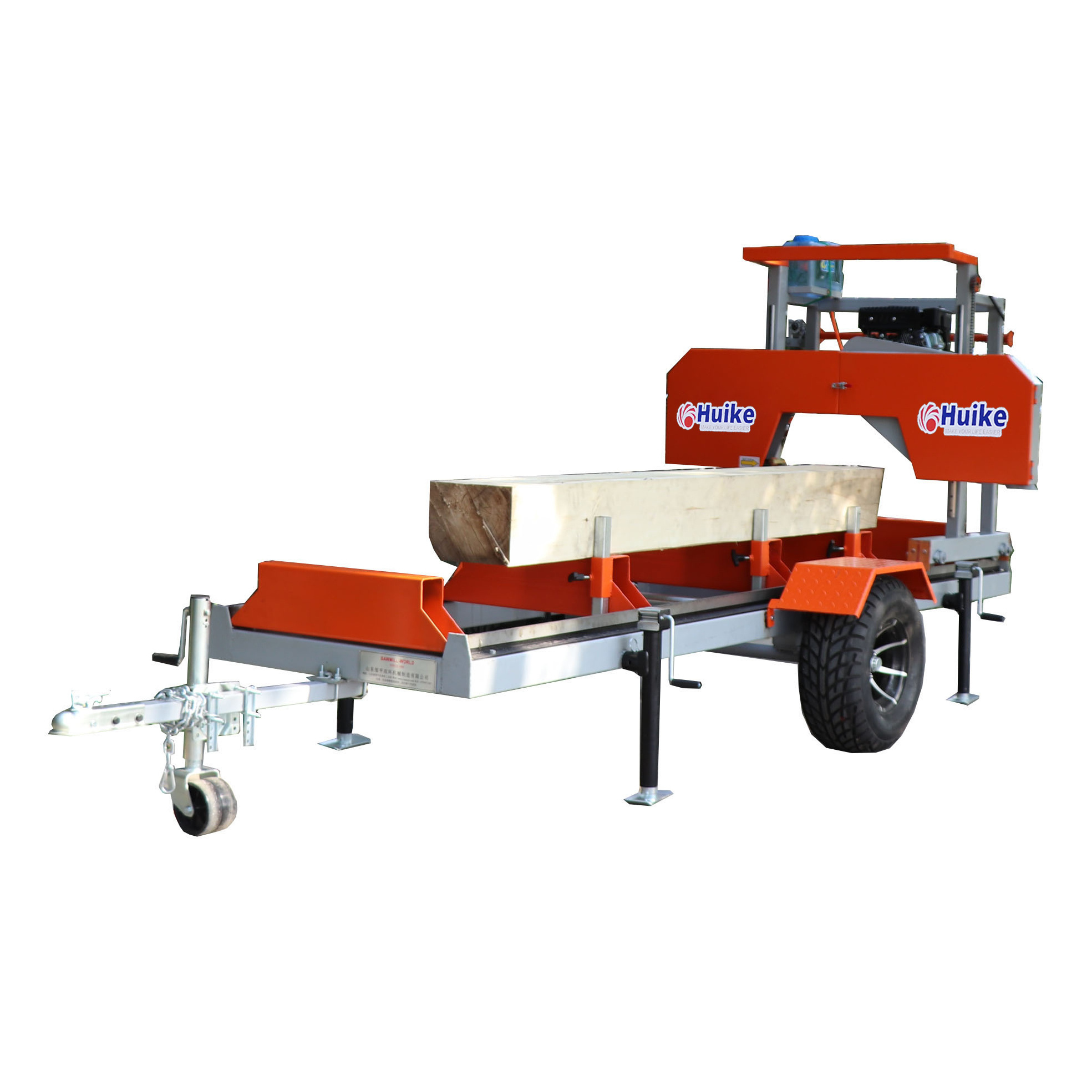 Huike Sawmill Machine Portable Horizontal Band Sawmill Saw Mill / portable swing blade sawmill