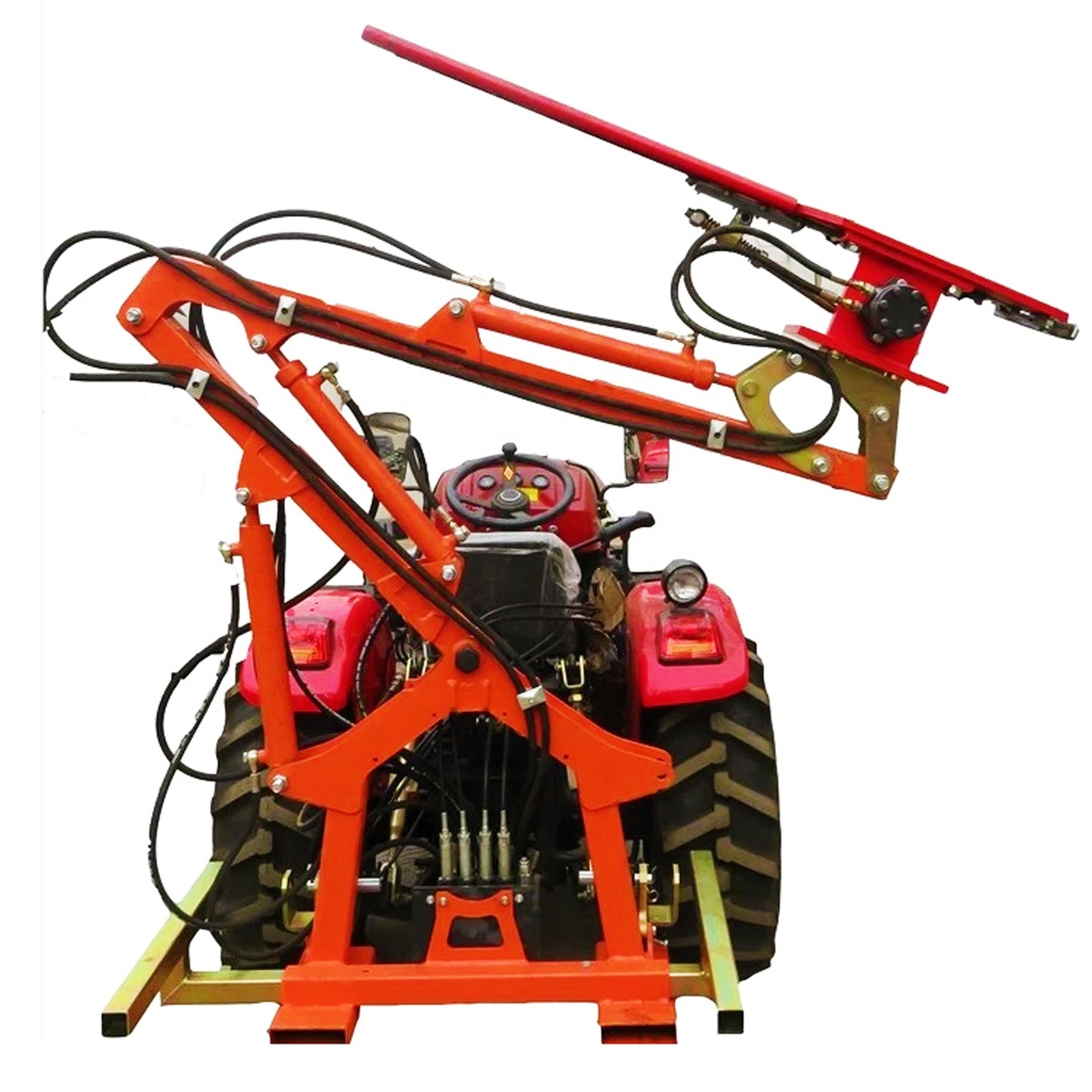 Forestry machinery tractor mounted tree hedge trimmer / tree cutter with hydraulic system