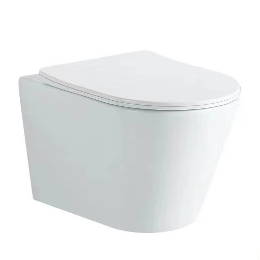 OEM ODM new design back to wall toilet round shape wc tornado flush bathroom wall hung toilet