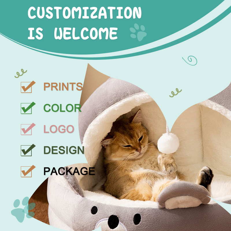 Wholesale Oem Custom Logo Comfortable Pet Bed Fluffy Pet Dog Beds Kennelfor Cat Washable Fabric Mattress Dog Bed Cushion