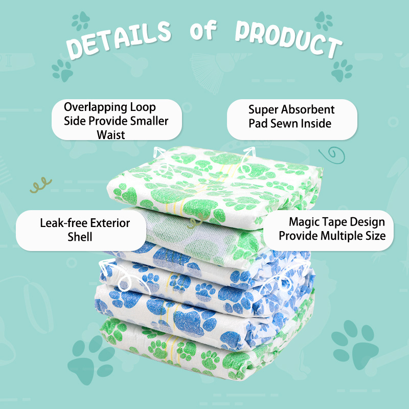 Puppy Doggy Incontinence Super Absorbent Leak-Proof Protection Male Female Dog Disposable Diaper