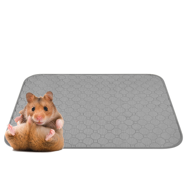 Factory Price Soft Leakproof Small Animal Pet Pads Custom Logo Fleece Guinea Pigs Cage Fabric Washable Liner