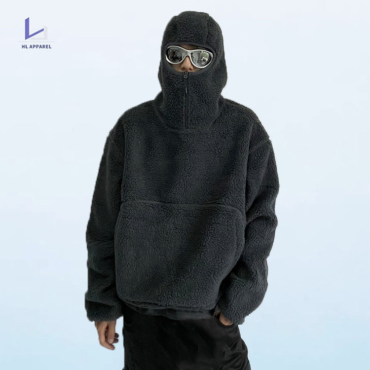 designer new fashion style custom ninja hoodie ultra soft warm winter sherpa hoodie men cotton fleece hoodie