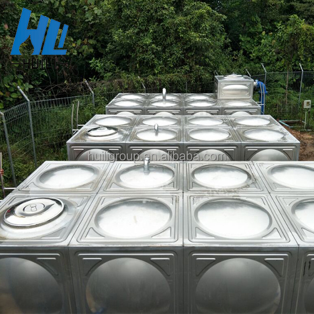 Rectangle Steel Storage Tanks Tanque de Agua de 50000 Litros Stainless Steel Price 15000 Gallon Water Tank