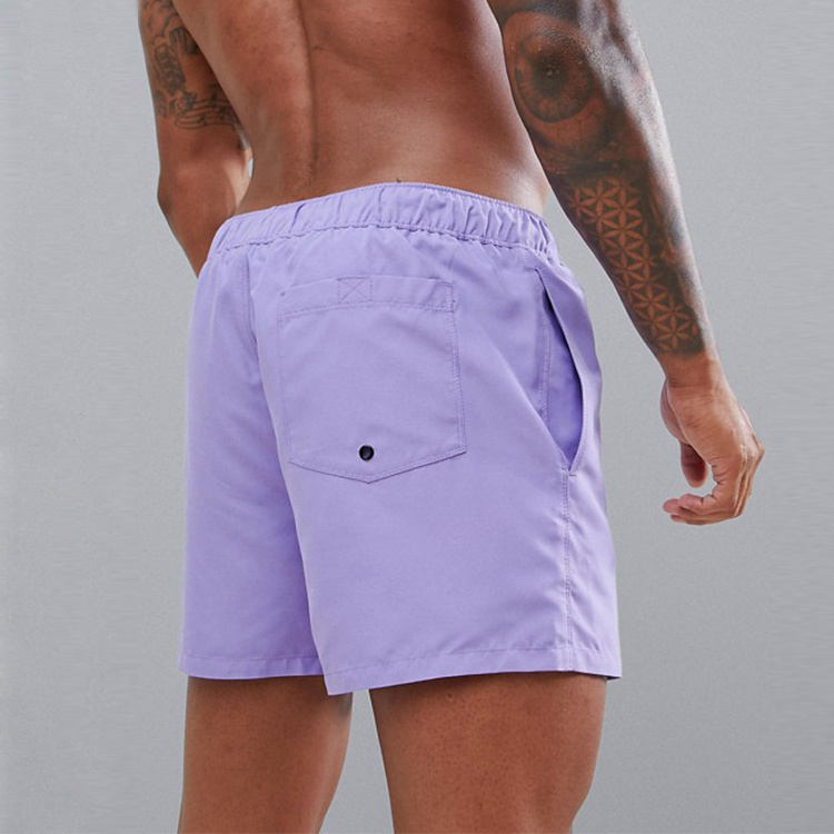 High Quality Clothing Solid Swim Trunks Men Custom Logo Blank Swimwear Wholesale Beach Shorts