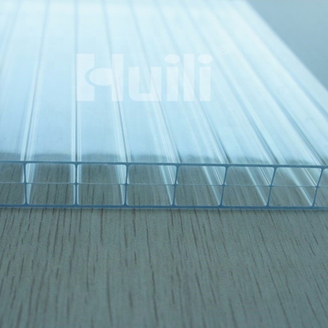 Clear Huili Hollow 3-Wall Protection Polycarbonate Sheets for Skylight, Greenhouse