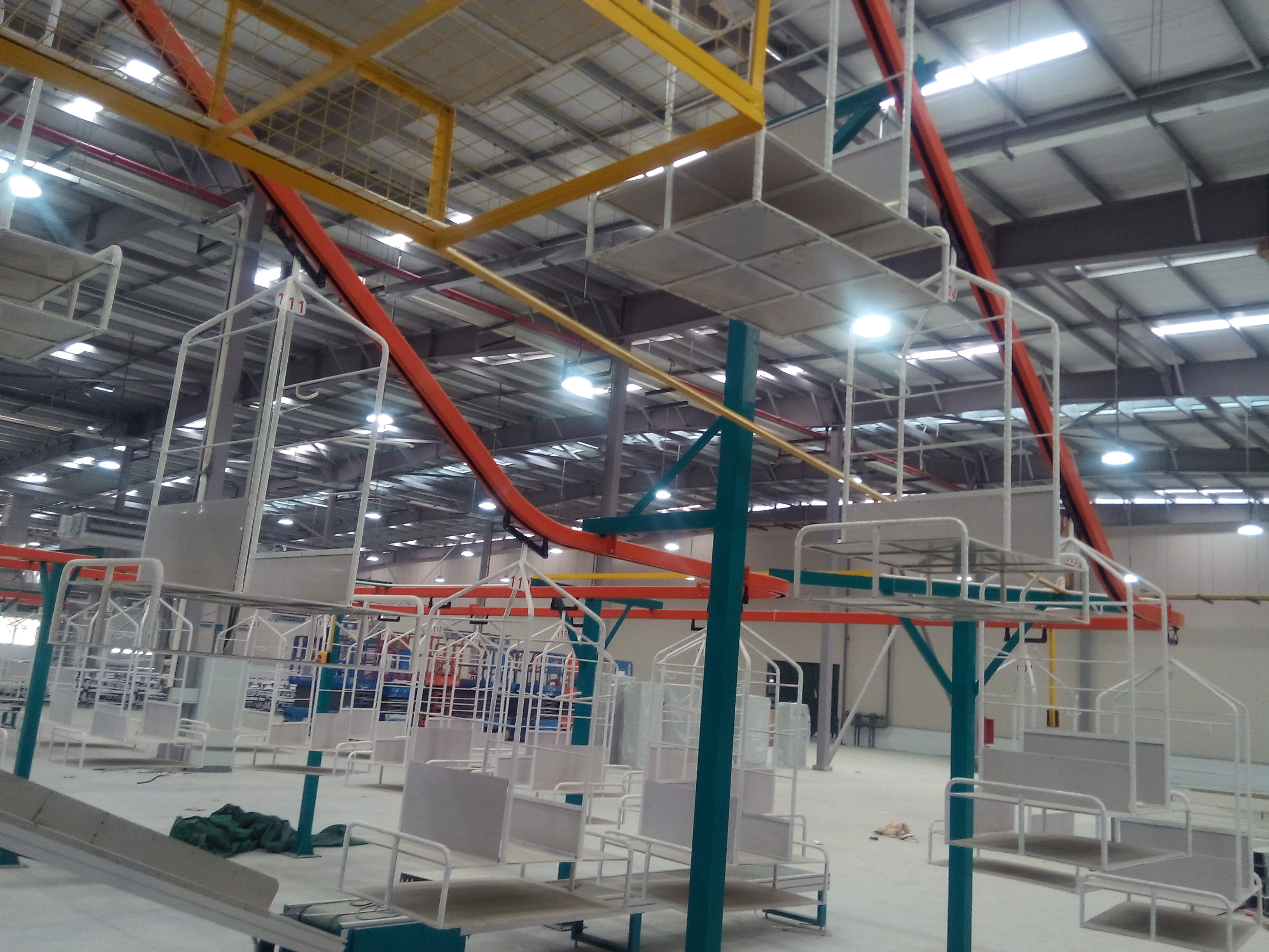 Overhead Hanging Conveyor With Up&Dowm Structure Customized For Powder Coating