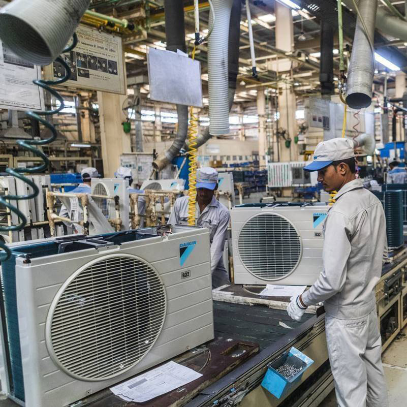 Split air conditioner assembly production line