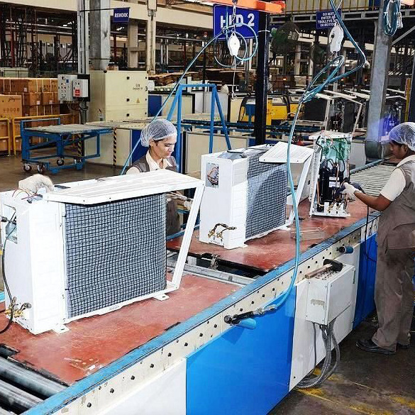 Split air conditioner assembly production line