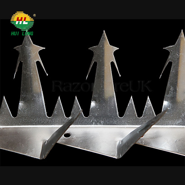 Stainless Steel Large Blade Anti Climb Wall Spikes  Rust Proof Sharp Razor Spikes Fence Spikes