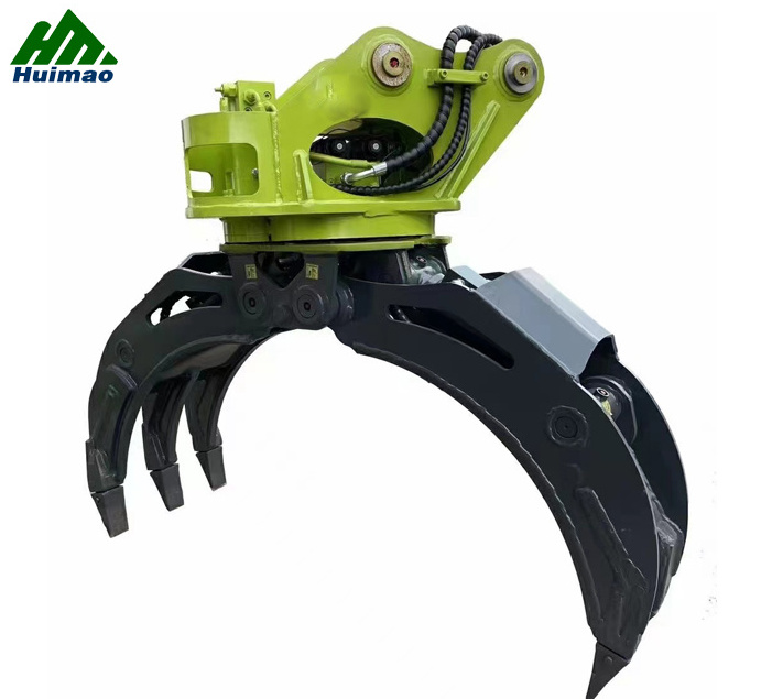 Excavator Trailer Machinery Hydraulic Rotating Grapple  360 Degree 3 Points Hitch Log Grapple