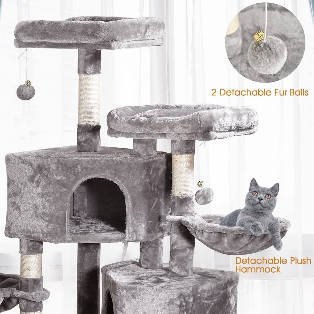 Pet cat accessories Cheap Modern Nature Sisal Climbing Frame Large Condo Tower Cat Tree Scratcher