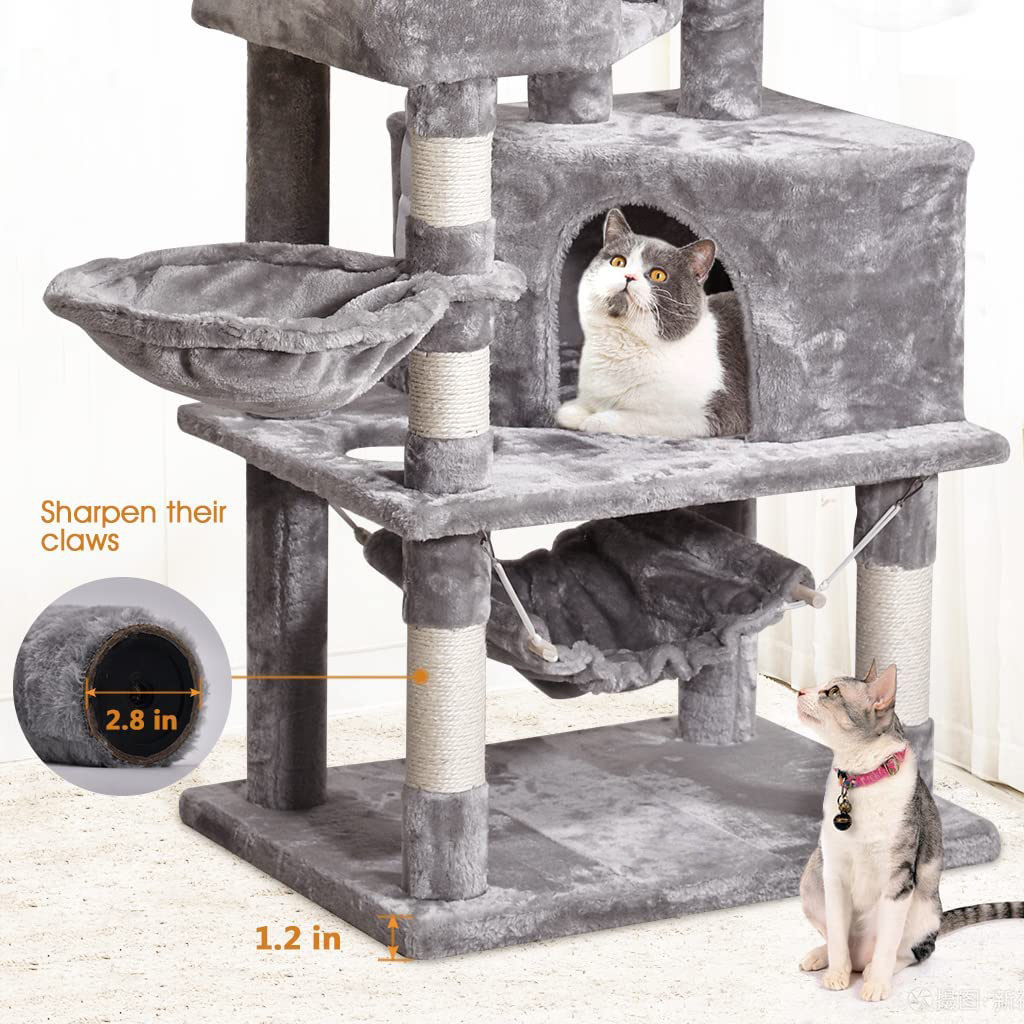 Pet cat accessories Cheap Modern Nature Sisal Climbing Frame Large Condo Tower Cat Tree Scratcher