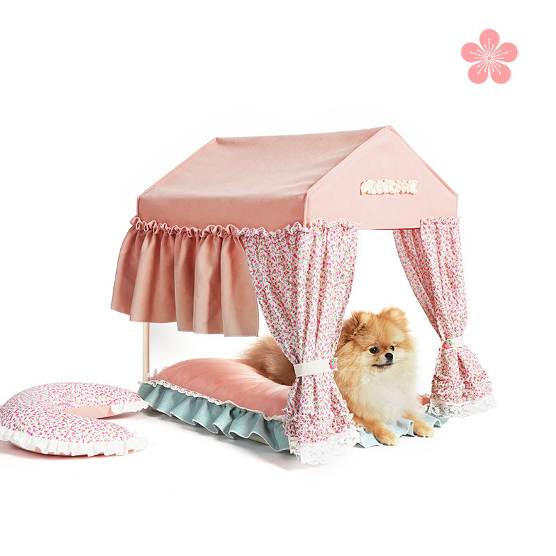 Soft Fluffy Plush Comfy Washable Luxury Big Sofa novelty princess house cat dog pet bed tent