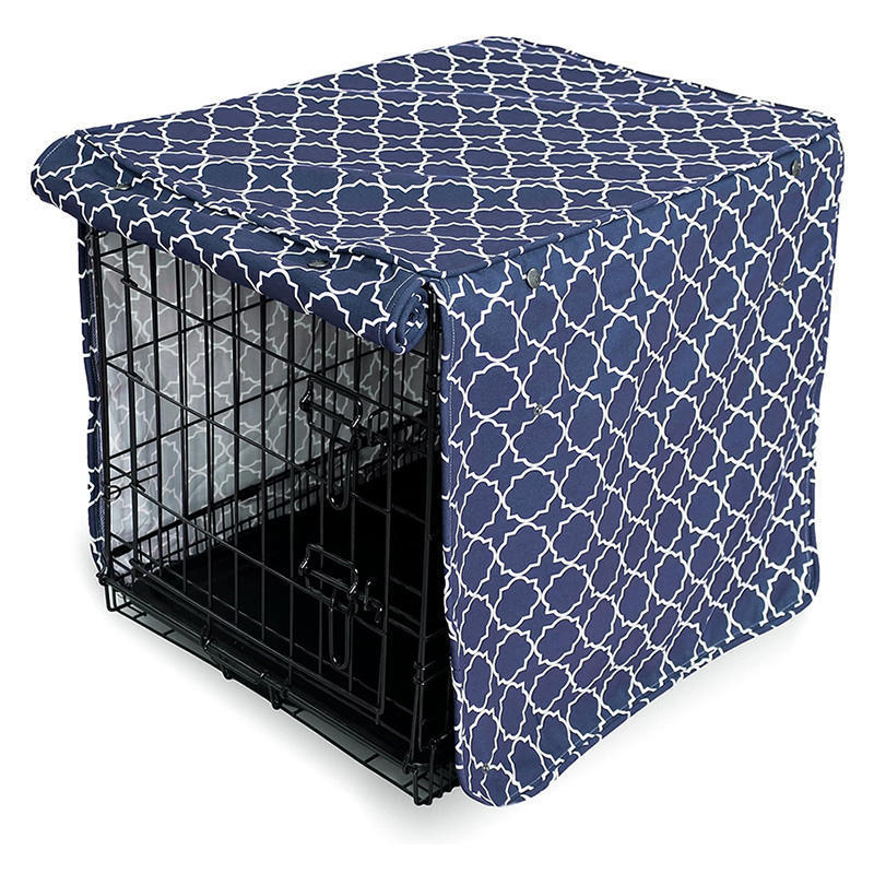 Dog Crates Kit for Small Size Dogs Indoor with Dog Cat Crate Cover, Double Door Dog Kennels, Collapsible Metal Contour Dog Cages