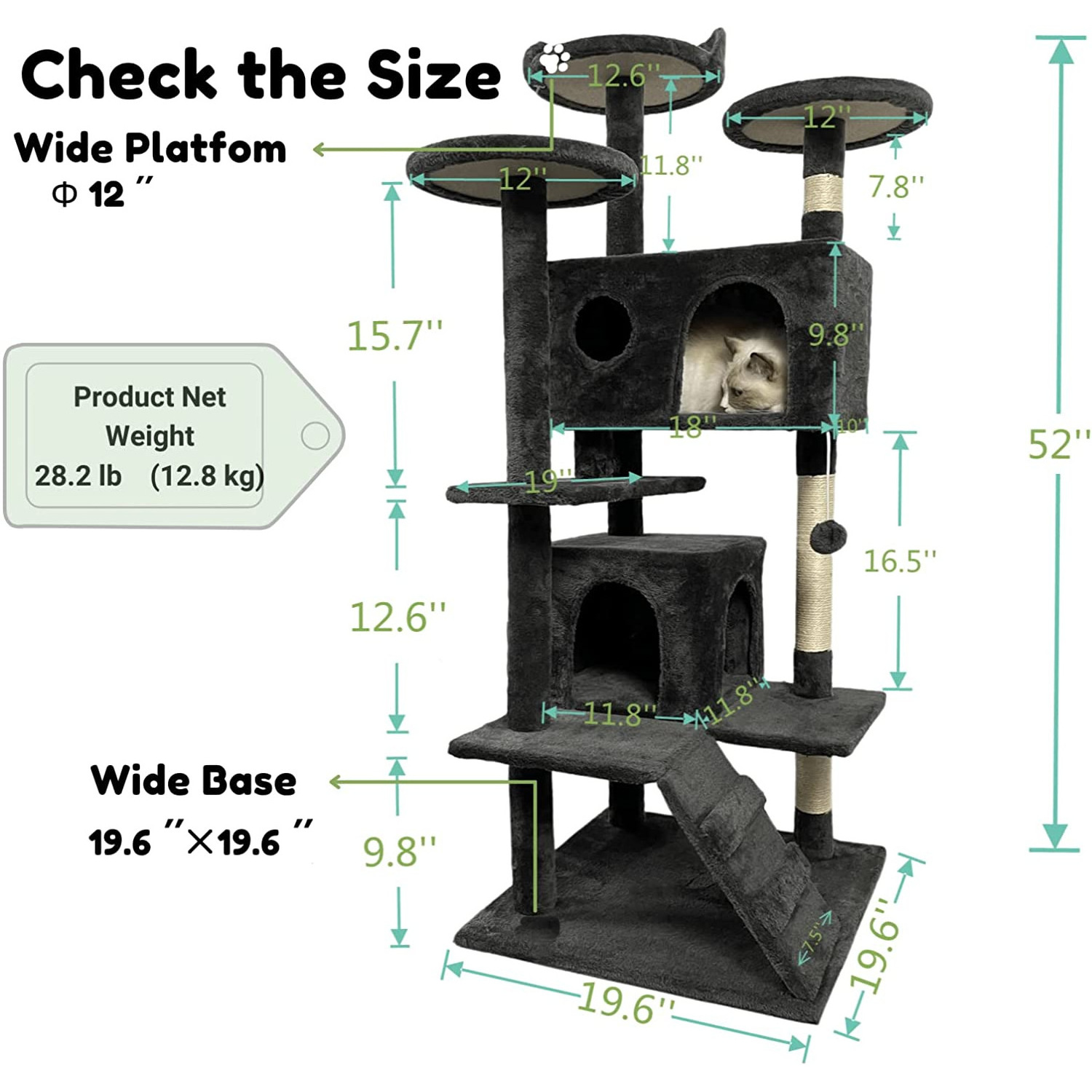 Wholesale Wooden Cat Scratcher Tree Tower Climbing Cheap Modern Wood Cat Tree House Climbing Frame floor to ceiling cat tree