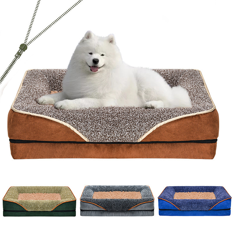 Manufacturer Direct Sale Large Pet Beds Memory Foam Orthopedic Pet Beds Luxury Dog Bed for Large Dogs