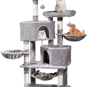 Pet cat accessories Cheap Modern Nature Sisal Climbing Frame Large Condo Tower Cat Tree Scratcher