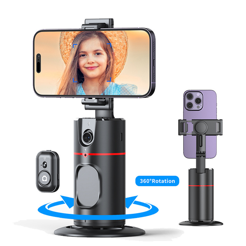 New P02 facial recognition gimbal 360 degree automatic rotation supports gesture control, and the phone stand is detachable