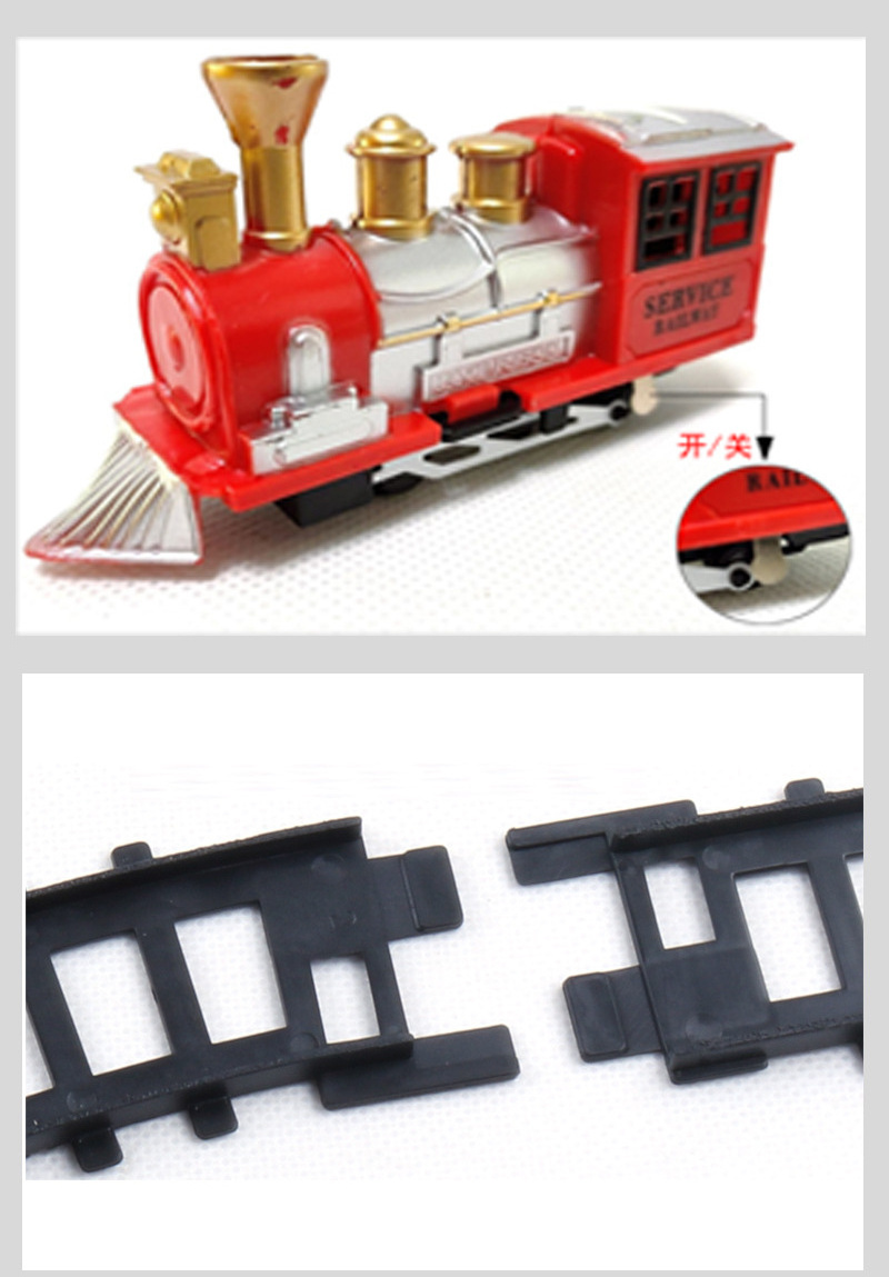 Pista De Tren De Juguete Kids Self Assemble Ho Scale Train Track Toys HN819955 Plastic Window Box Unisex ABS Light and Sound