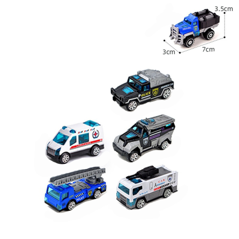 Hot selling children's toys alloy sliding truck  police car metal diecast model cars HN959914