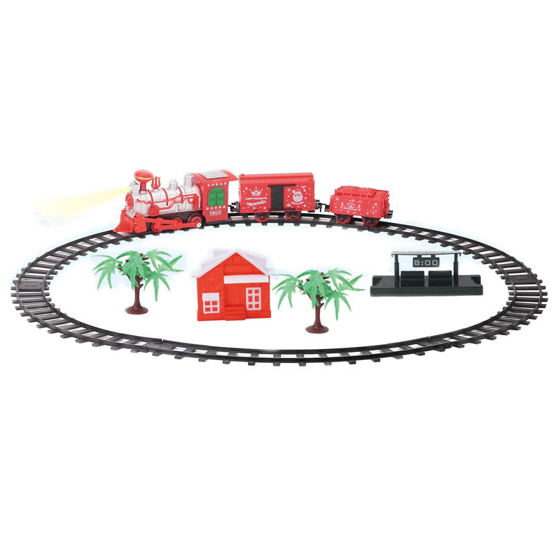 New Plastic Electric merry Christmas train track toy for kid with light HN868696