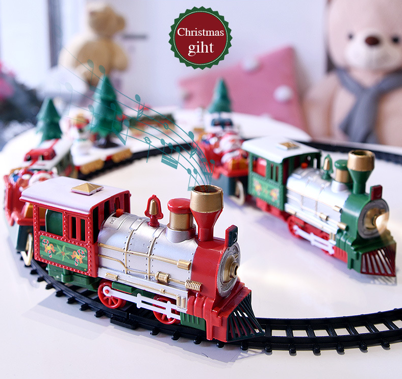 Intelligent self assemble plastic christmas toys train HN819747