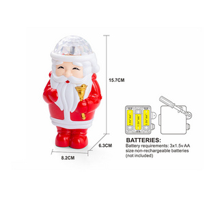 A flashing Santa claus with music is gift for christmas for kid HN994293