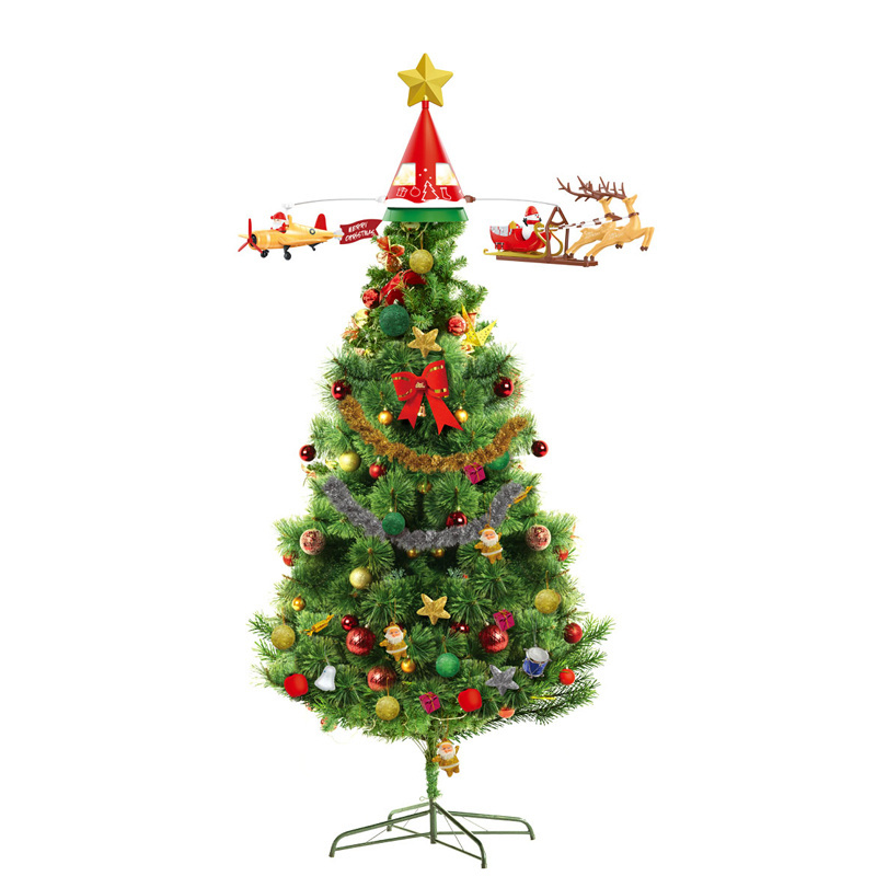 2024 Hot selling gift christmas led toy items for Xmas Flying Santa sleigh Xmas Trees LED light Scene Christmas star HN967632