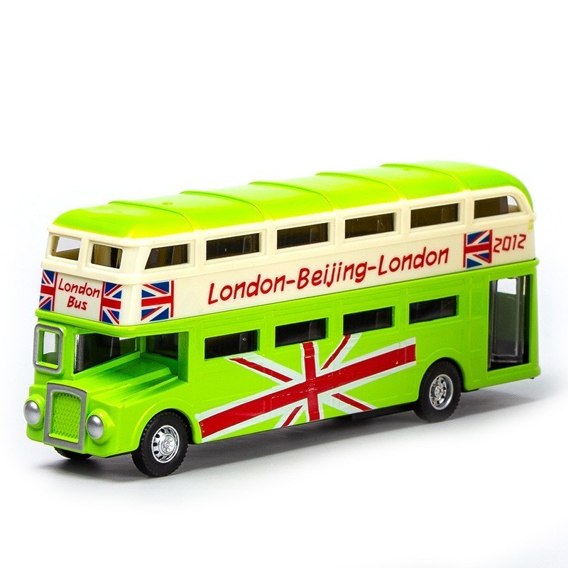 Toys new Pull back metal mini city bus 1:90 alloy toy double decker bus for sale HN955181