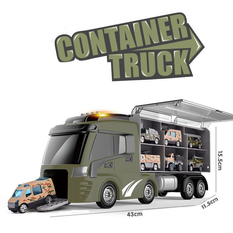 Vehicles Alloy Military Container Truck Toy Hotwheels Cars Diecast Toy  Kids Toy Car Boys HN918250